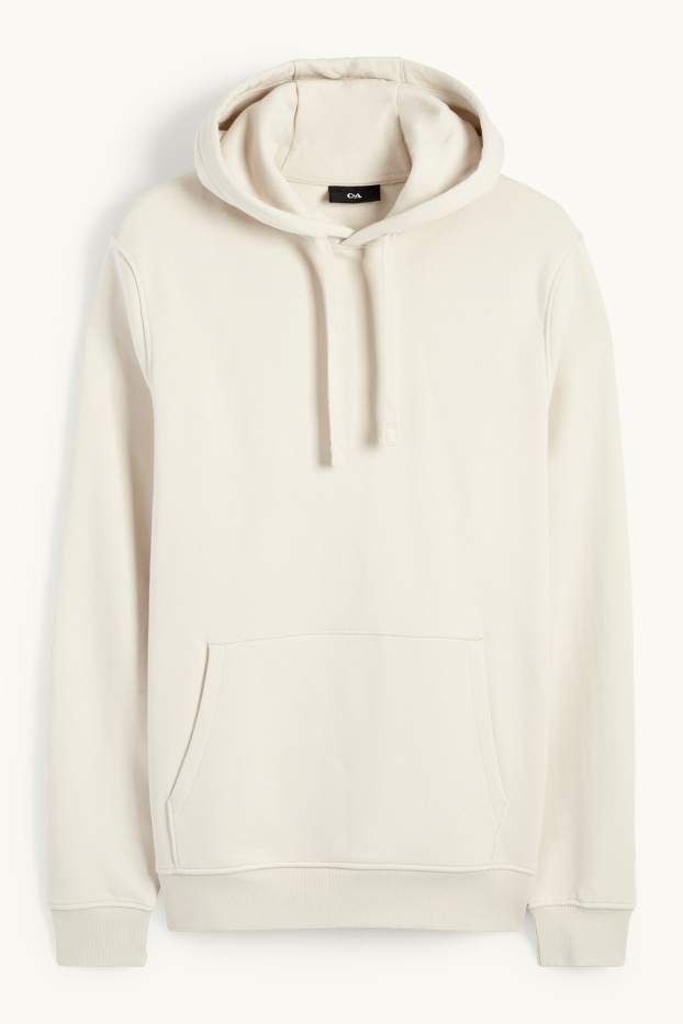 Hommes - Sweat à capuche - beige