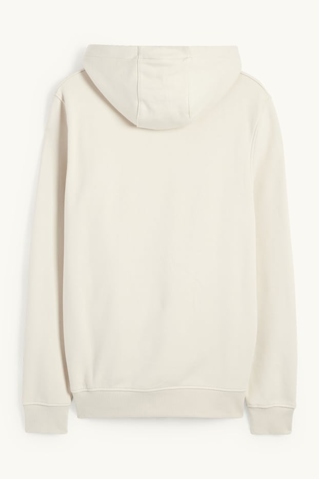 Hommes - Sweat à capuche - beige