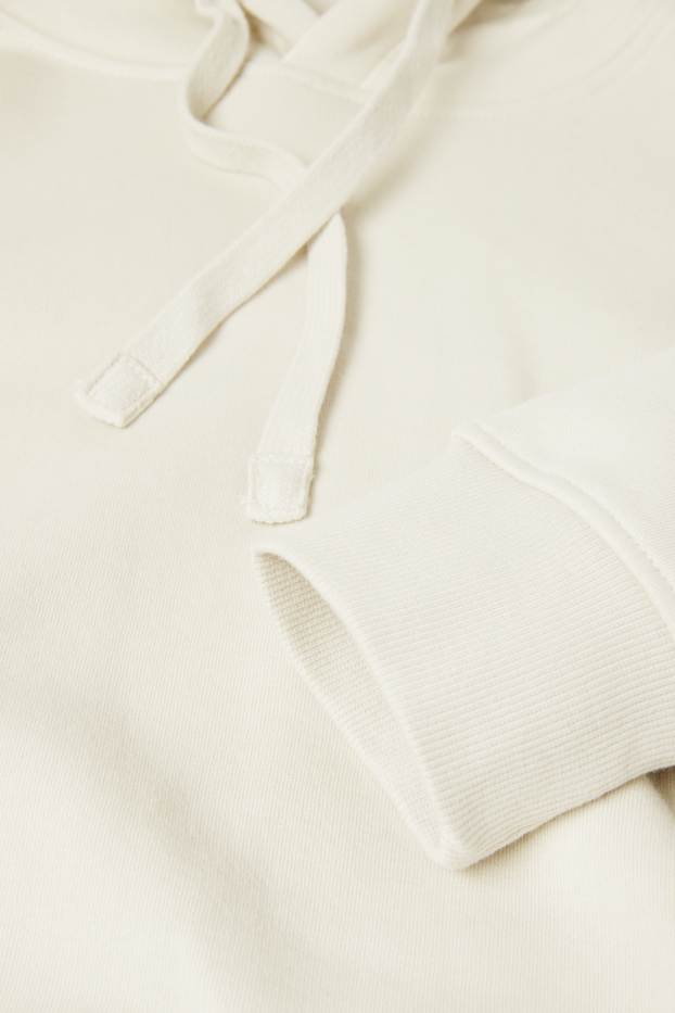 Hommes - Sweat à capuche - beige