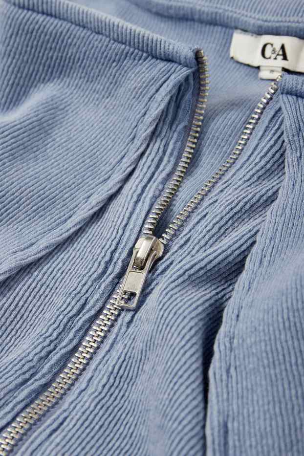 Women - Cropped cardigan - blue