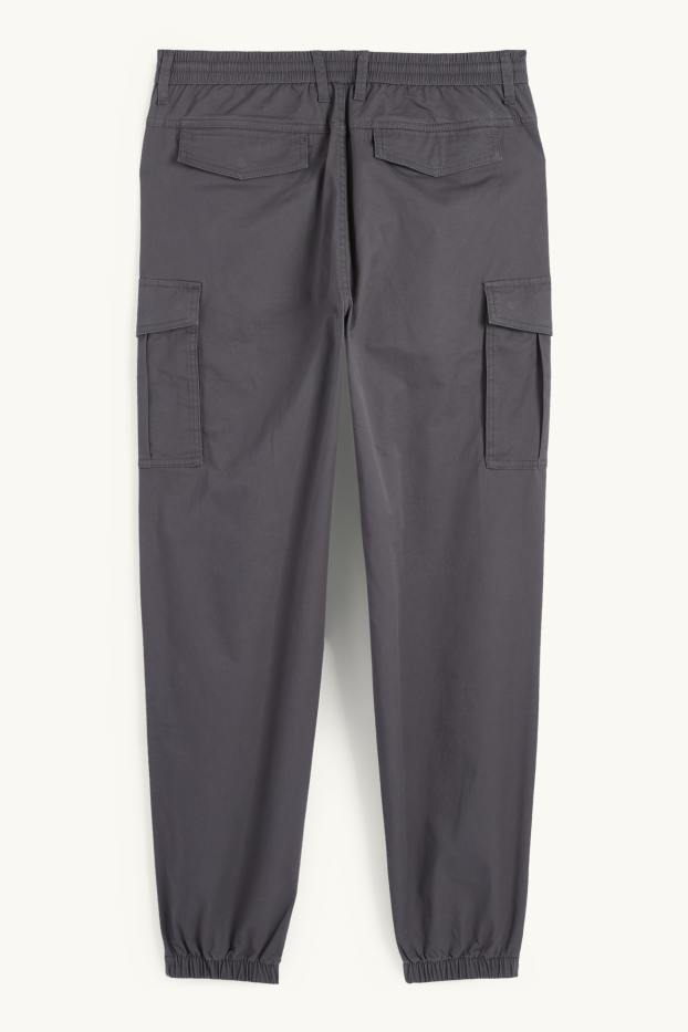 Heren - Cargobroek - regular fit - donkergrijs