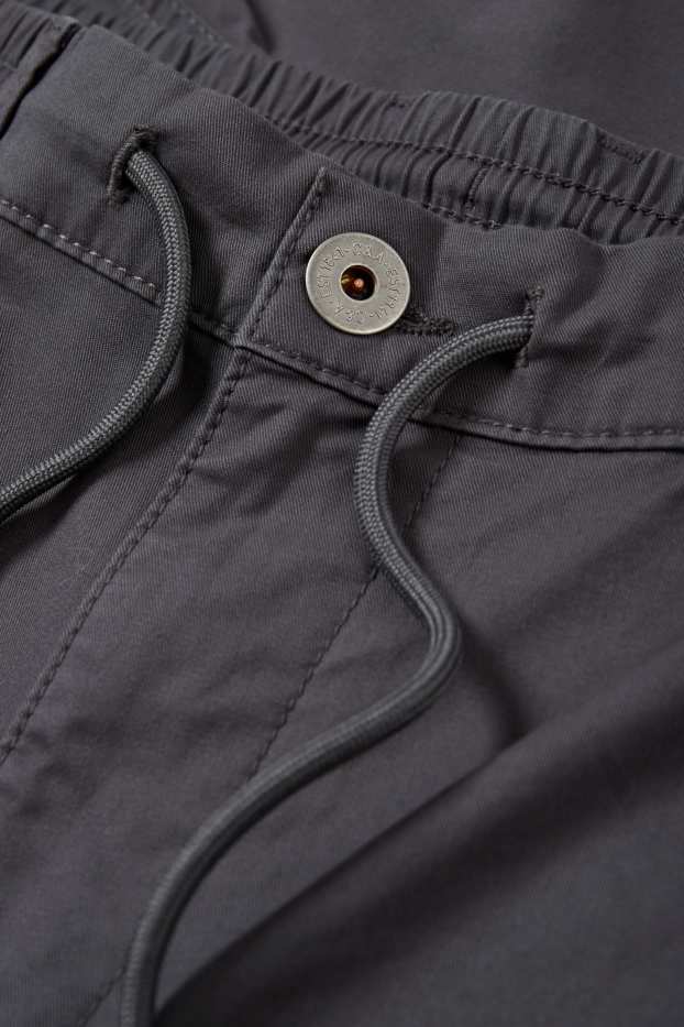 Heren - Cargobroek - regular fit - donkergrijs