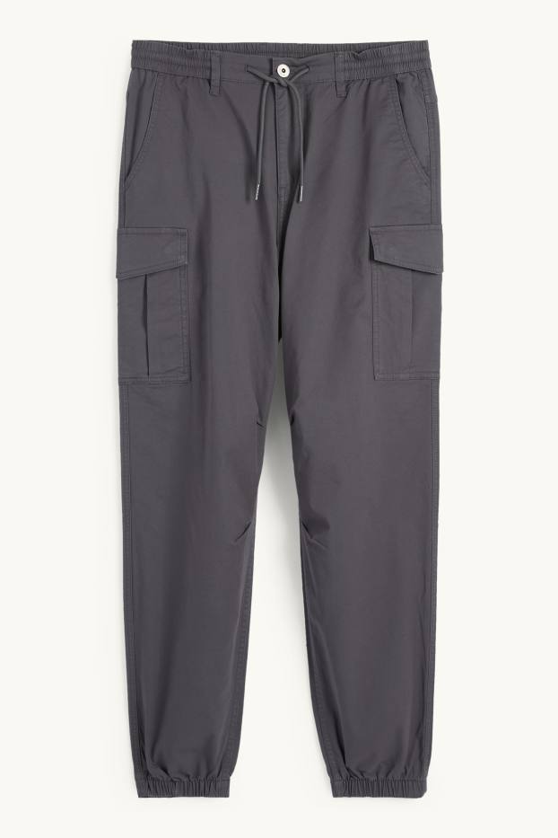 Heren - Cargobroek - regular fit - donkergrijs