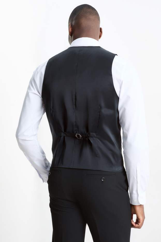 Herren - Baukasten-Weste - Slim Fit - Flex - 4 Way Stretch - LYCRA® - schwarz