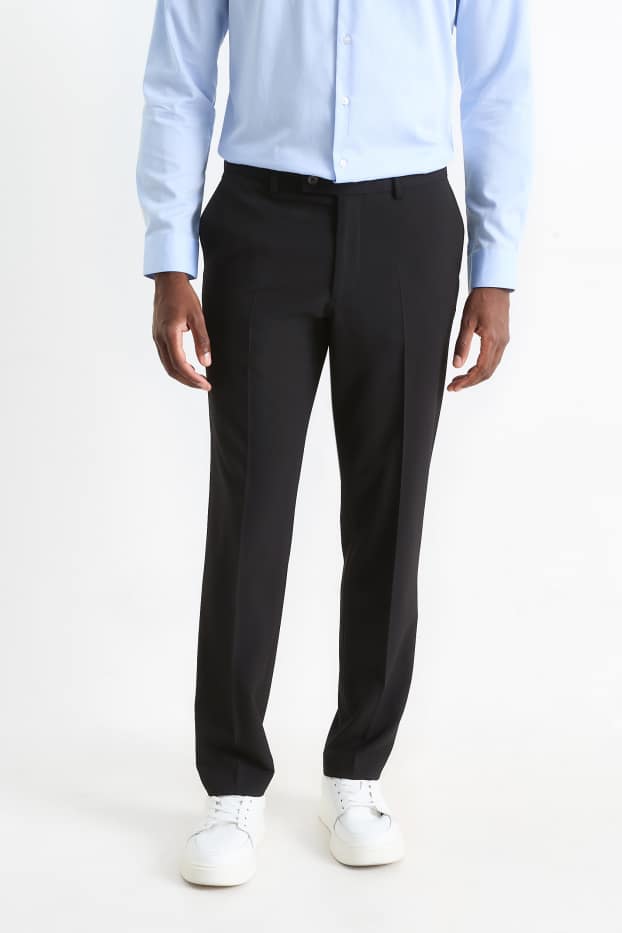 Hommes - Pantalon de costume - slim fit - Flex - 4 Way Stretch - LYCRA® - noir