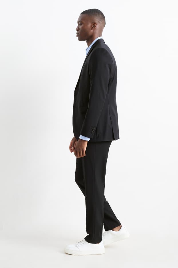 Hommes - Pantalon de costume - slim fit - Flex - 4 Way Stretch - LYCRA® - noir