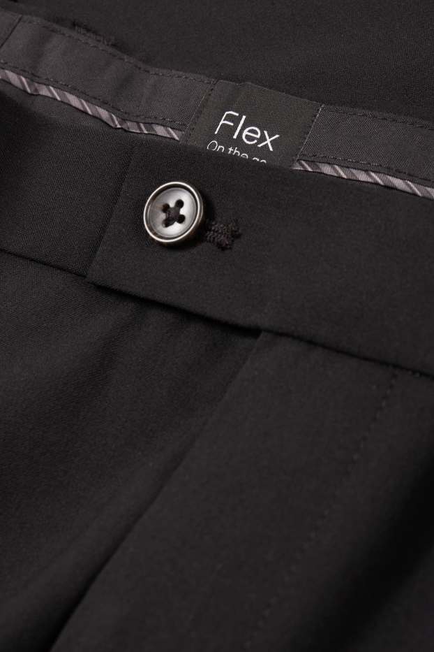 Herren - Baukasten-Hose - Regular Fit - Flex - 4 Way Stretch - LYCRA® - schwarz