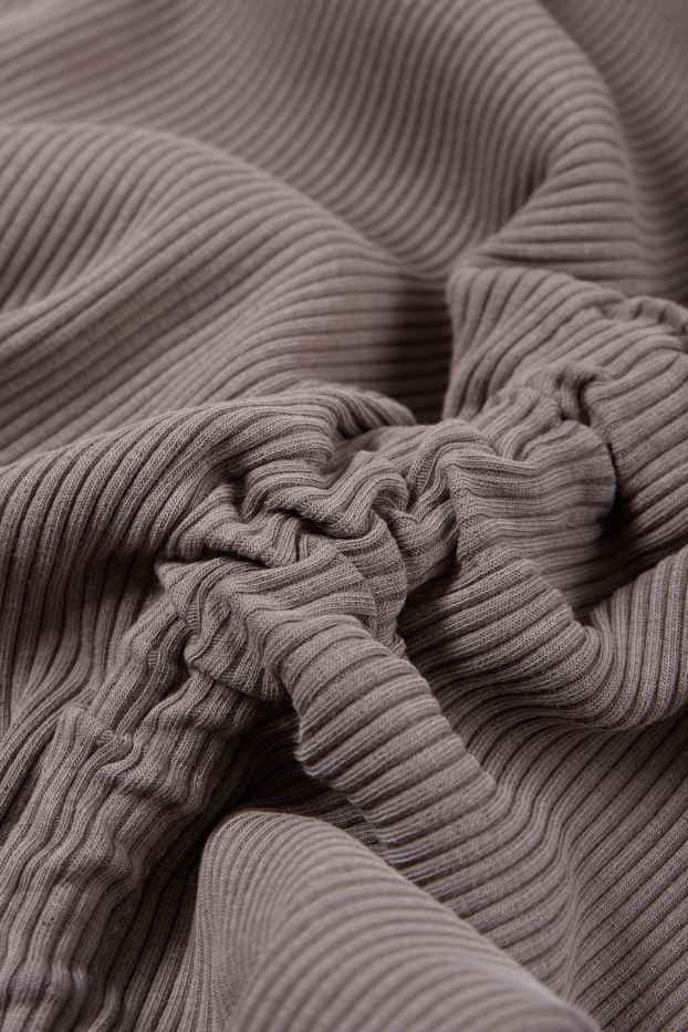 Donna - Vestito aderente - a coste - grigio