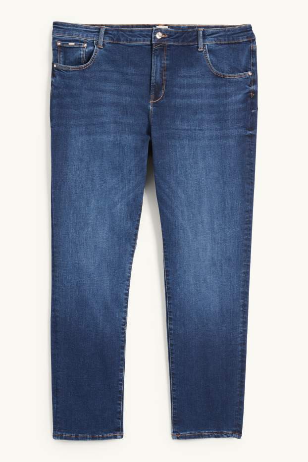 Damen - Slim Jeans - Mid Waist - Shaping-Jeans - Flex - LYCRA® - dunkeljeansblau