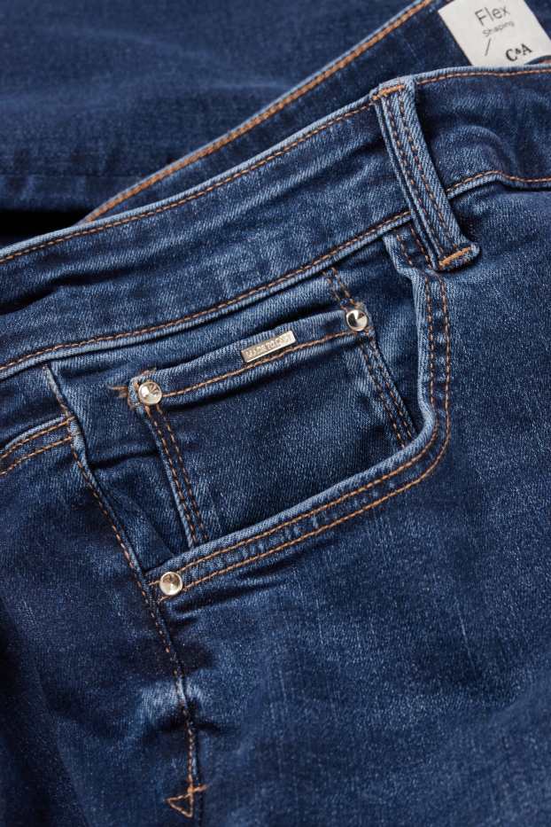 Damen - Slim Jeans - Mid Waist - Shaping-Jeans - Flex - LYCRA® - dunkeljeansblau