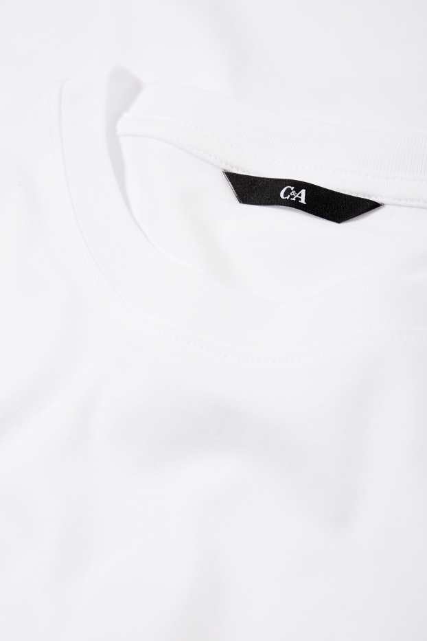 Pánské - Multipack 2 ks - tričko s dlouhým rukávem - bílá