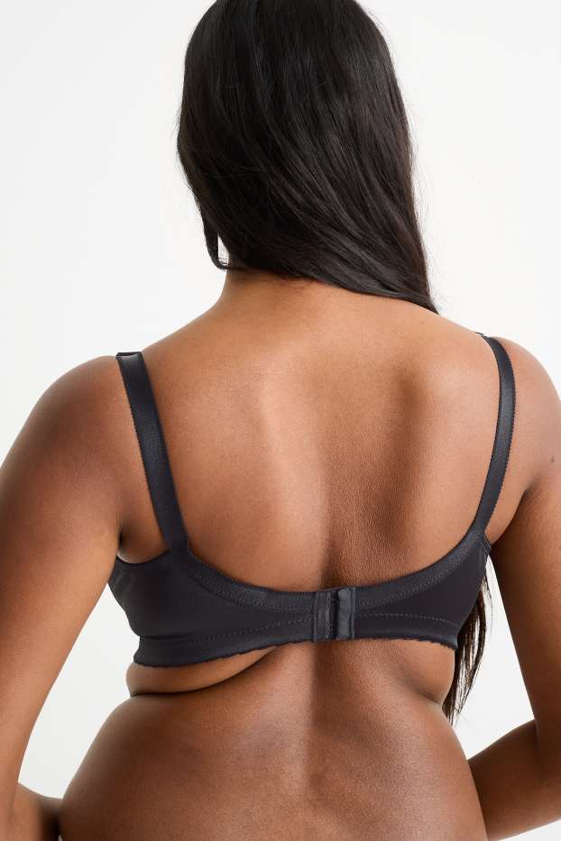 Dona - Sostenidors reductors sense cèrcols - brillants - negre