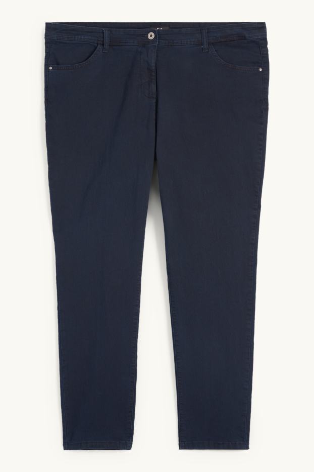 Dámské - Slim jeans - mid waist  - tmavomodrá