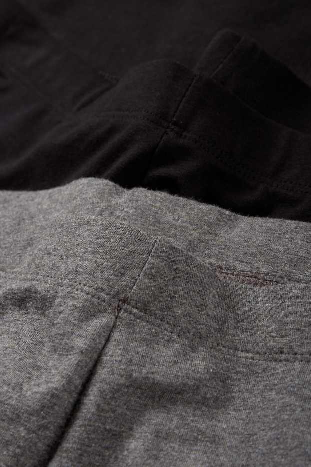 Femmes - Lot de 2 - leggings - gris foncé