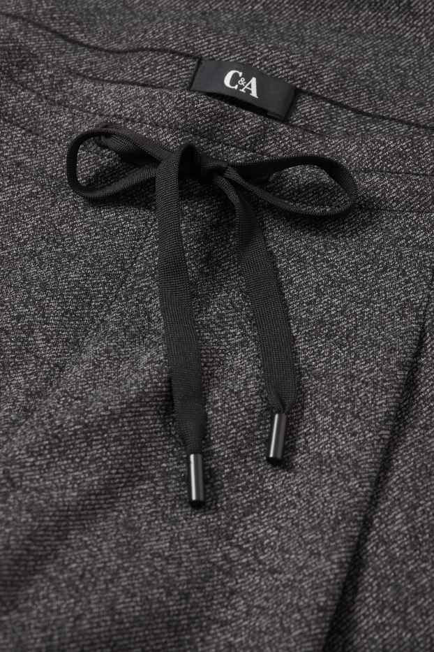 Damen - Stoffhose - Mid Waist - Tapered Fit - dunkelgrau
