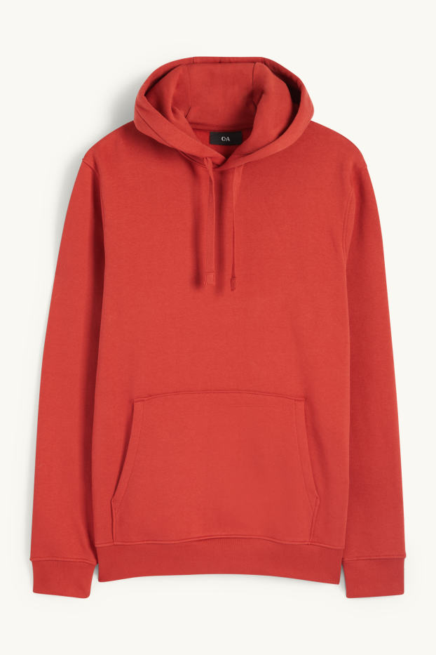 Hommes - Sweat à capuche - rouge