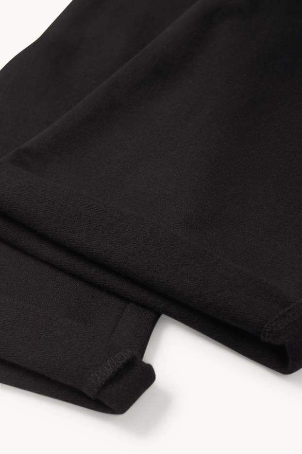 Enfants filles - Lot de 2 - leggings chauds - noir
