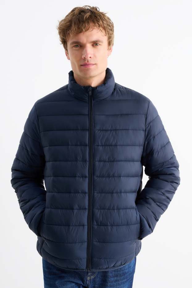Men - Quilted jacket - dark blue