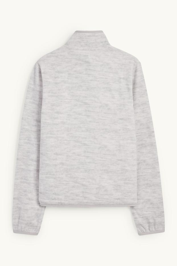 Women - Fleece jacket - light gray