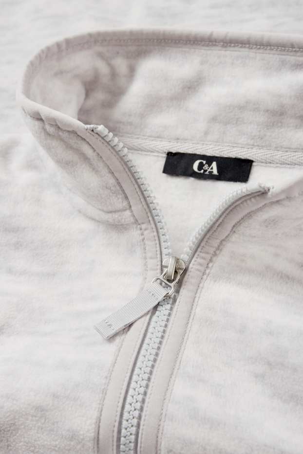 Women - Fleece jacket - light gray