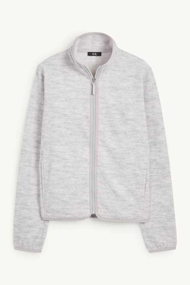 Women - Fleece jacket - light gray