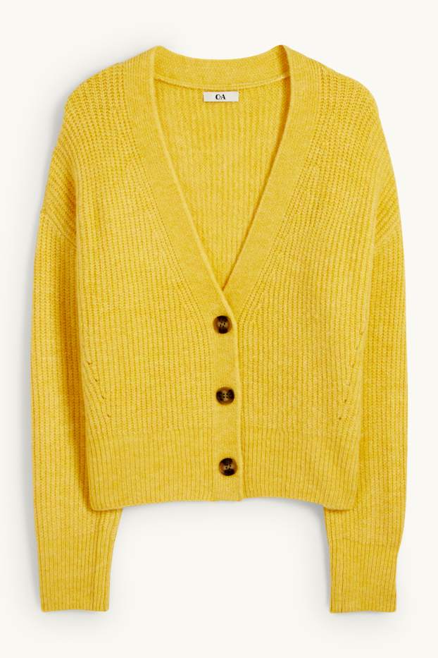 Damen - Strickjacke - gelb