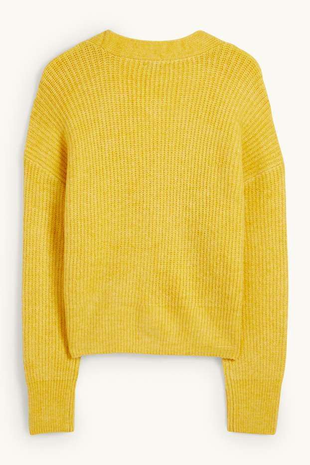 Damen - Strickjacke - gelb