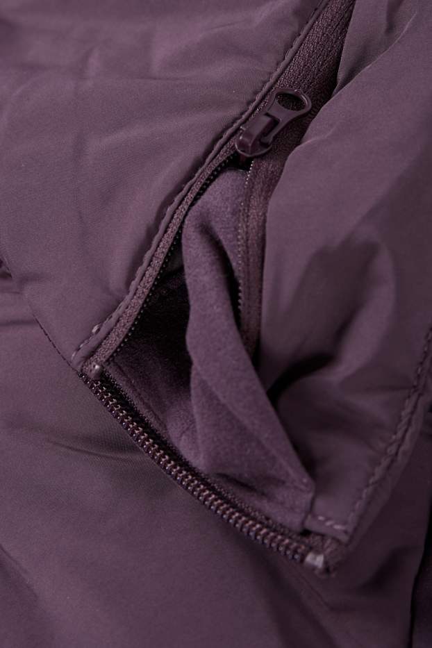 Femmes - Veste chaude de sport à capuche - violet