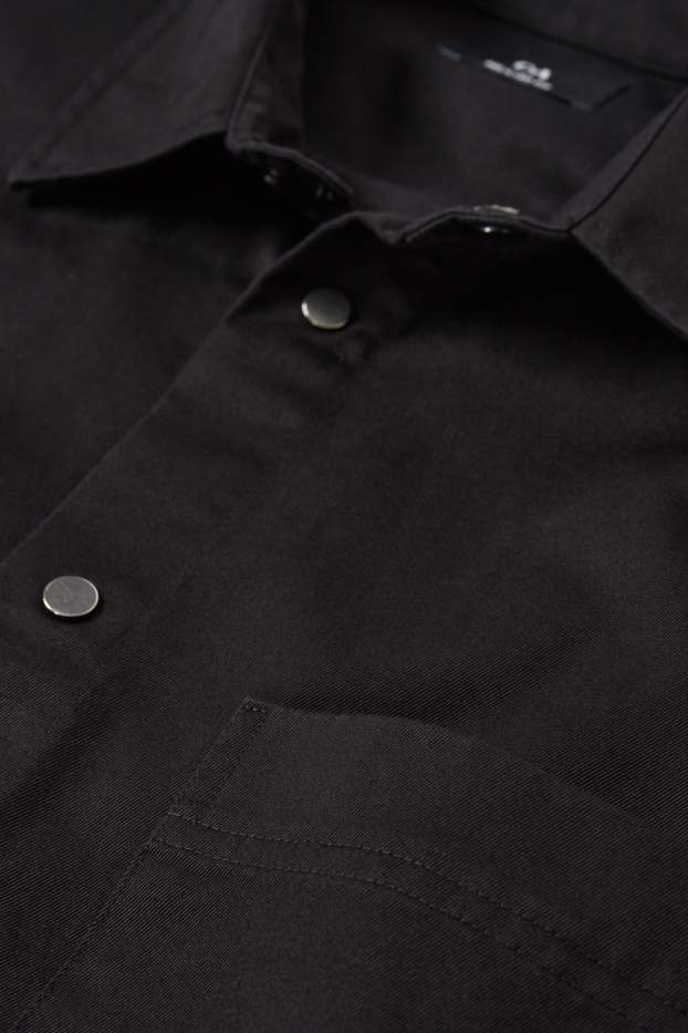 Home - Camisa - relaxed fit - Kent - look 2 en 1 - negre