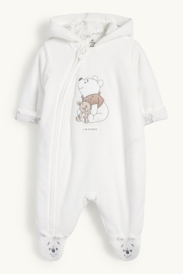 Unisex - Winnie de Pluș - salopetă bebeluși - alb