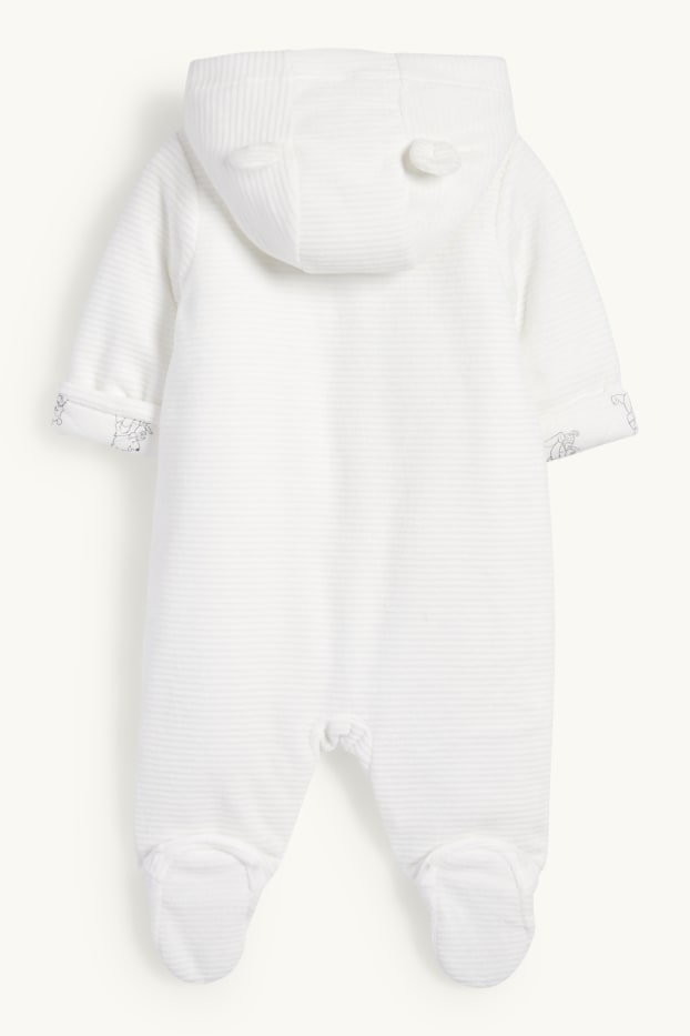 Unisex - Winnie de Pluș - salopetă bebeluși - alb