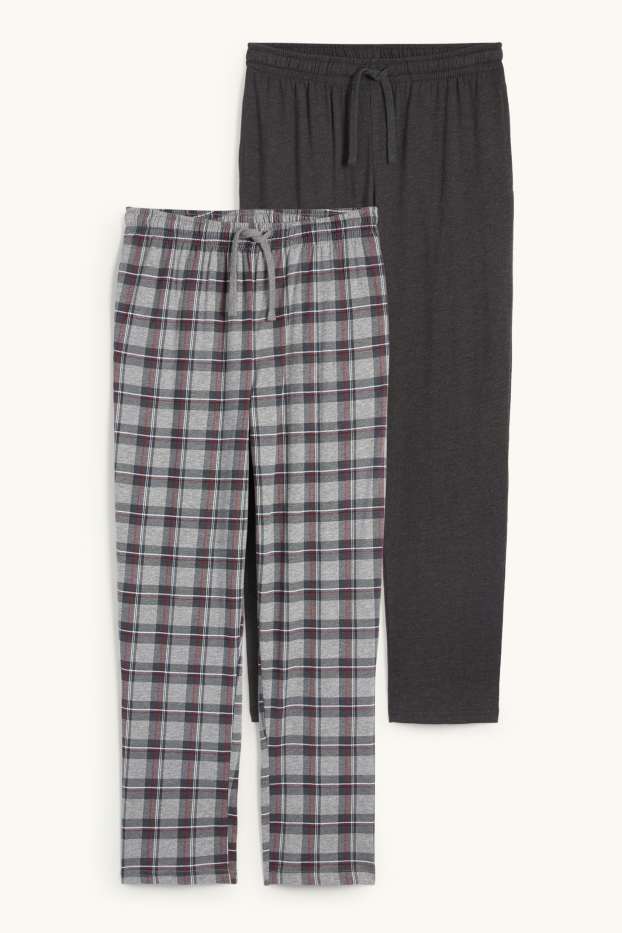 Bărbați - Multipack 2 buc. - pantaloni de pijama - gri închis
