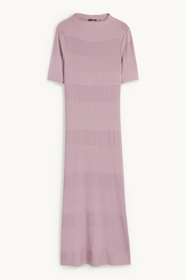 Dona - Vestit de punt - acanalat - rosa fosc