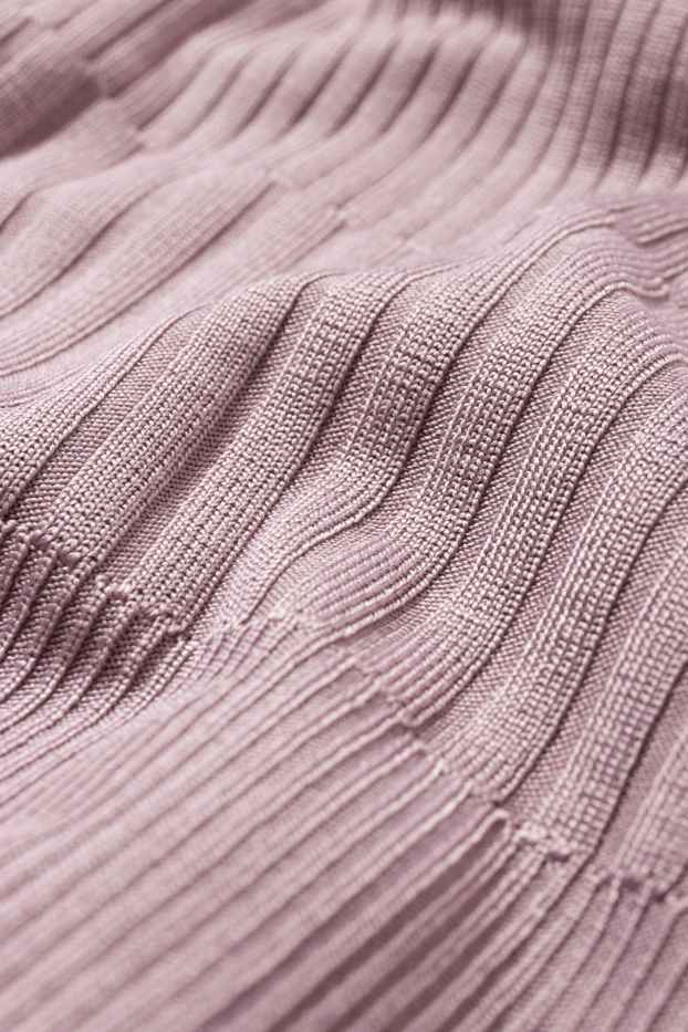 Dona - Vestit de punt - acanalat - rosa fosc