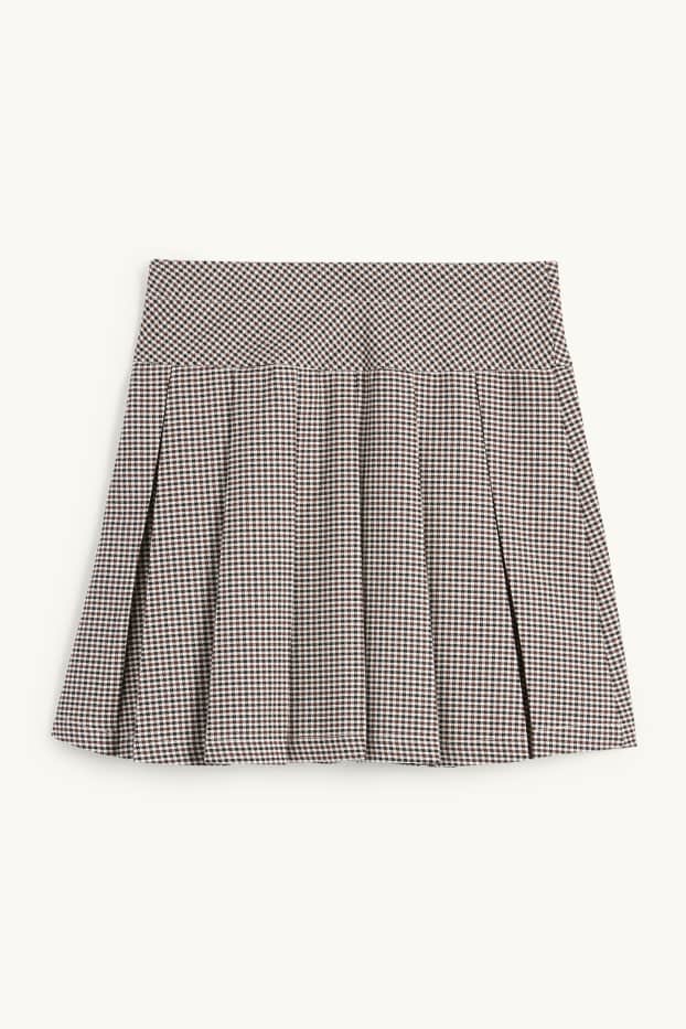 Niñas - Falda de tablas - de cuadros - blanco roto