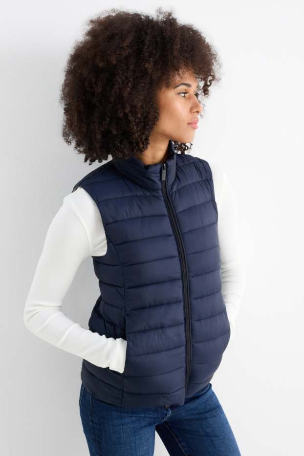 Donna - Gilet trapuntato - blu scuro