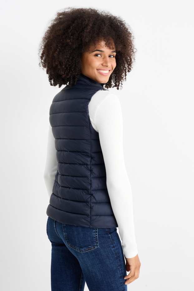 Donna - Gilet trapuntato - blu scuro