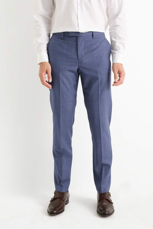 Home - Pantalons combinables - regular fit - estampats - blau fosc