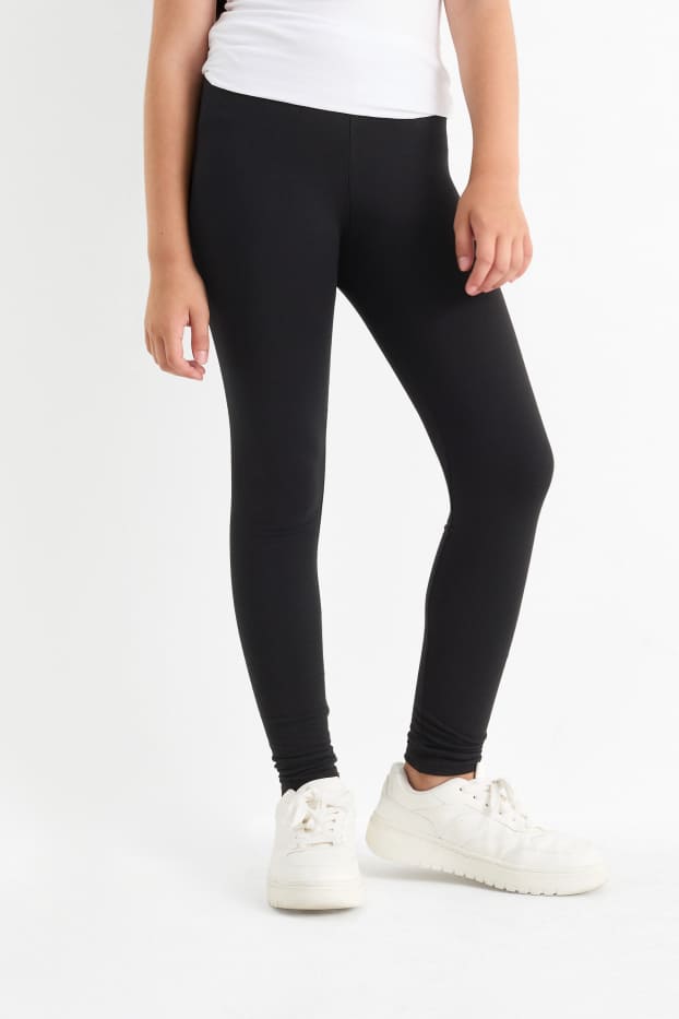 Niñas - Pack de 3 - leggings térmicos - negro