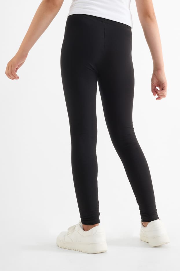Niñas - Pack de 3 - leggings térmicos - negro