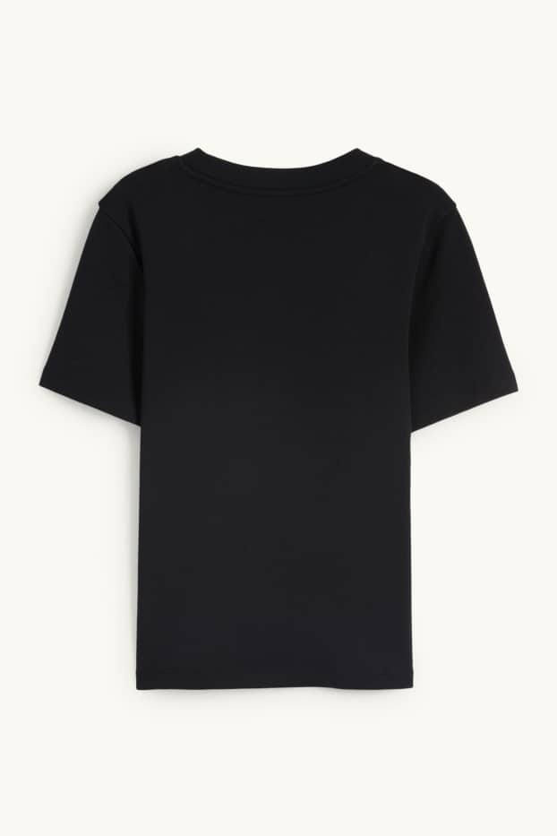 Dames - T-shirt - slim fit - zwart