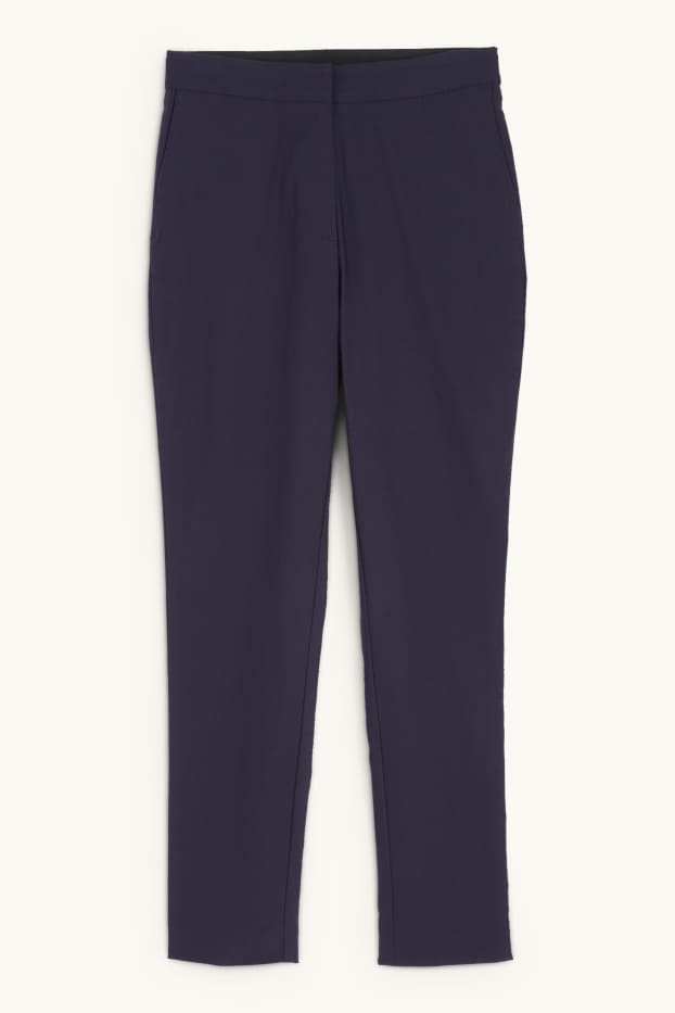 Dames - Pantalon - mid waist - slim fit - donkerblauw