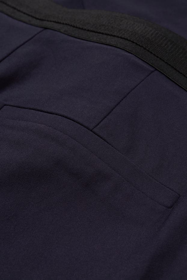 Dames - Pantalon - mid waist - slim fit - donkerblauw