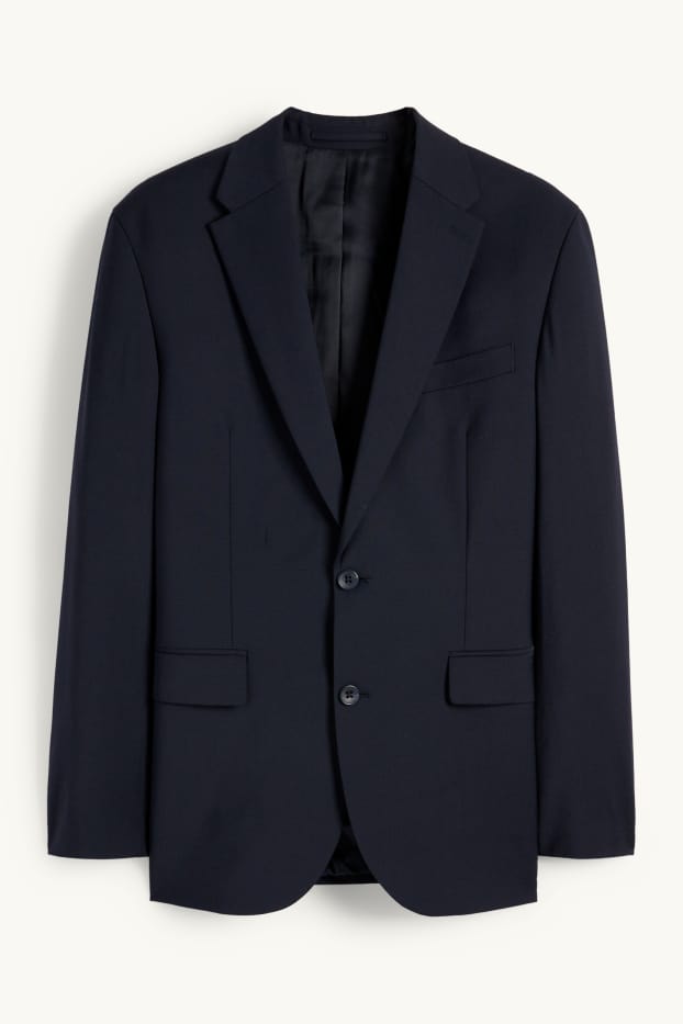 Herren - Baukasten-Sakko - Regular Fit - Flex - Schurwoll-Mix - dunkelblau