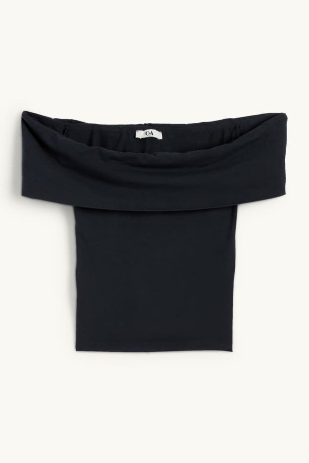 Femmes - T-shirt court - noir