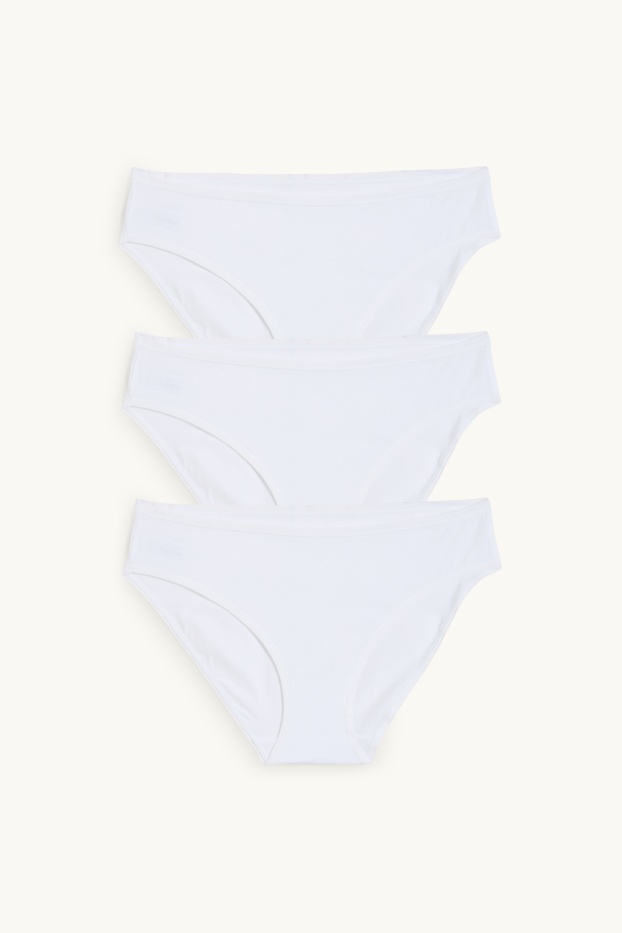Women - Multipack of 3 - briefs - white