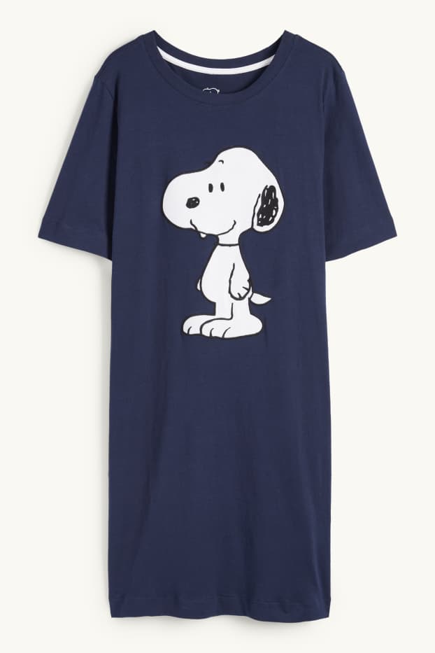 Femei - Cămașă de noapte - Snoopy - albastru închis