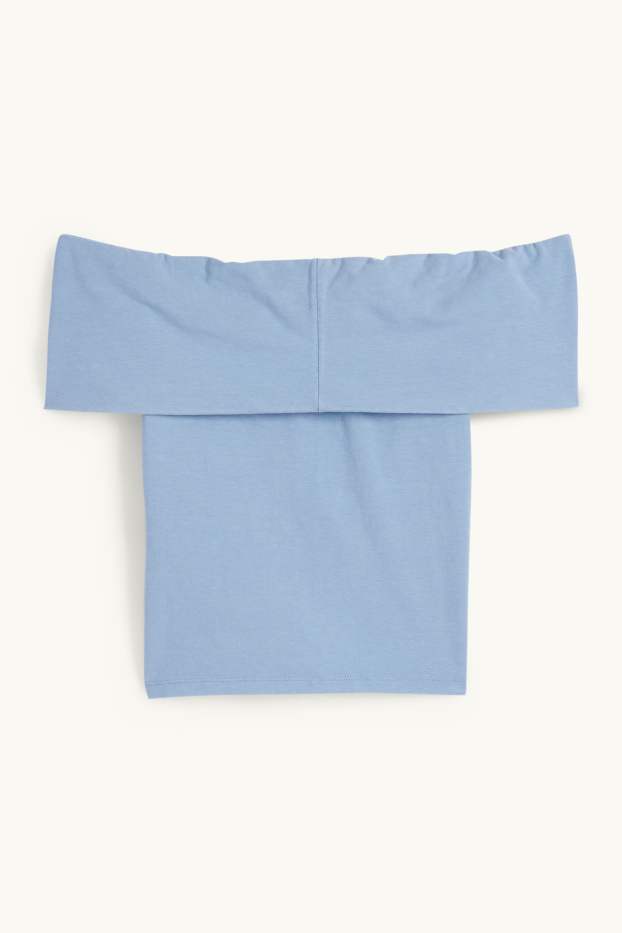 Women - Cropped T-shirt - light blue
