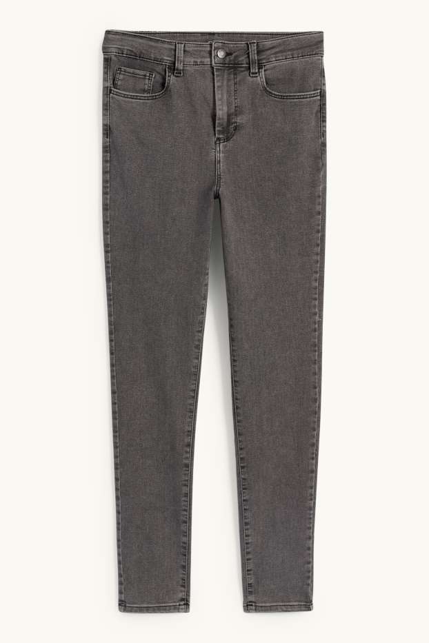 Mujer - Jegging jeans - high waist - vaqueros - gris