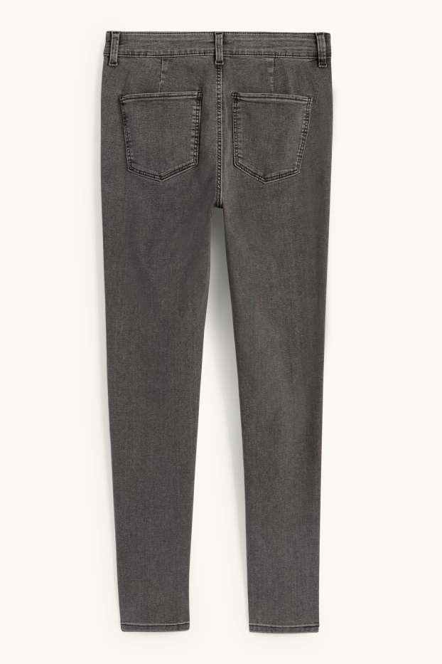 Mujer - Jegging jeans - high waist - vaqueros - gris